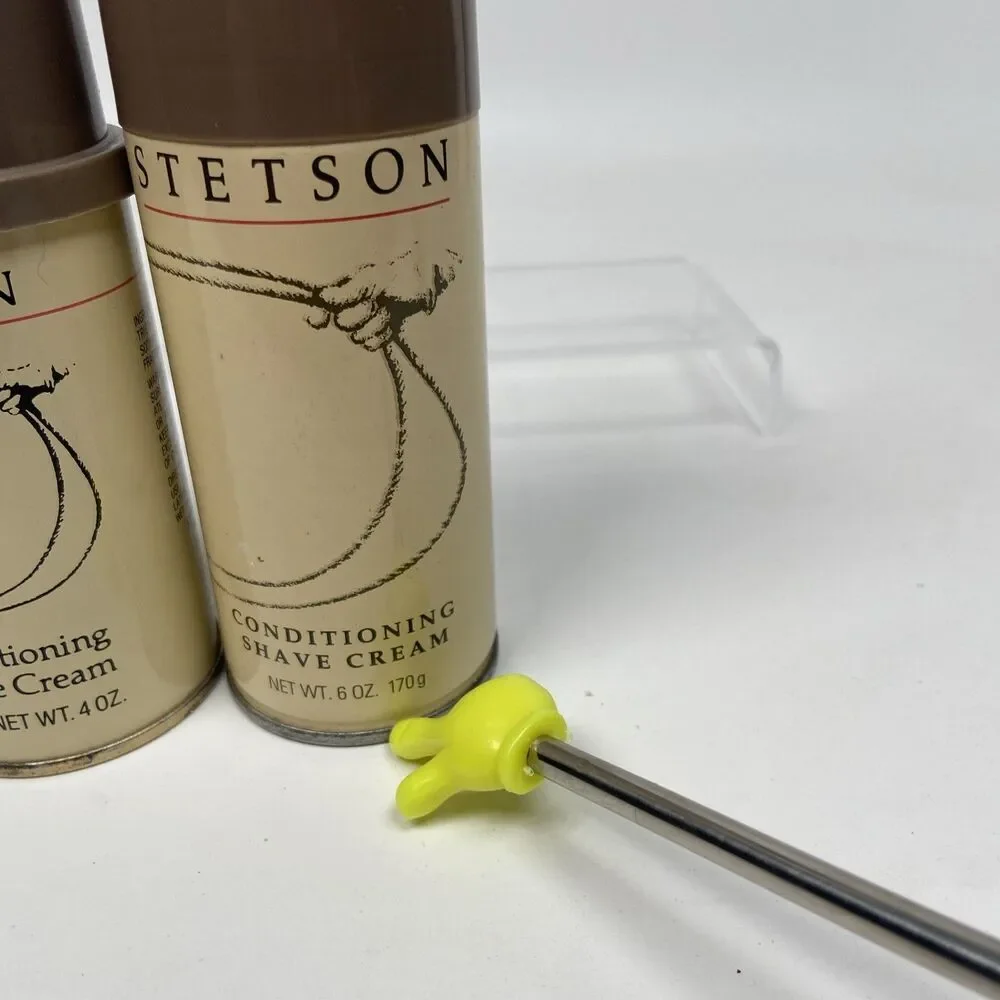 Stetson Conditioning Shave Cream Can 6oz & 4oz Vintage By Coty